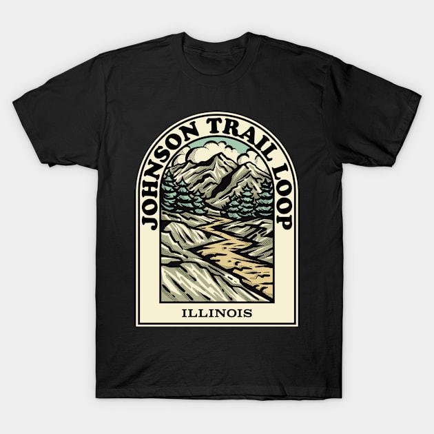 Johnson Trail Loop Illinois hiking backpacking trail T-Shirt by HalpinDesign